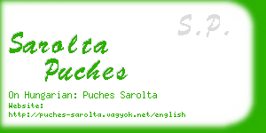 sarolta puches business card